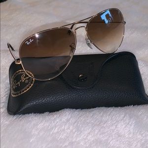gold & brown ombre ray bans, 100% authentic.